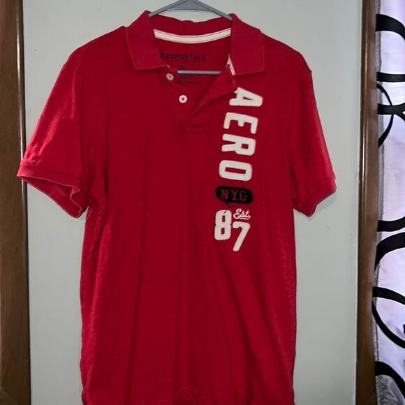 AéRopostale logo, short sleeve polo top size large - Picture 1 of 7